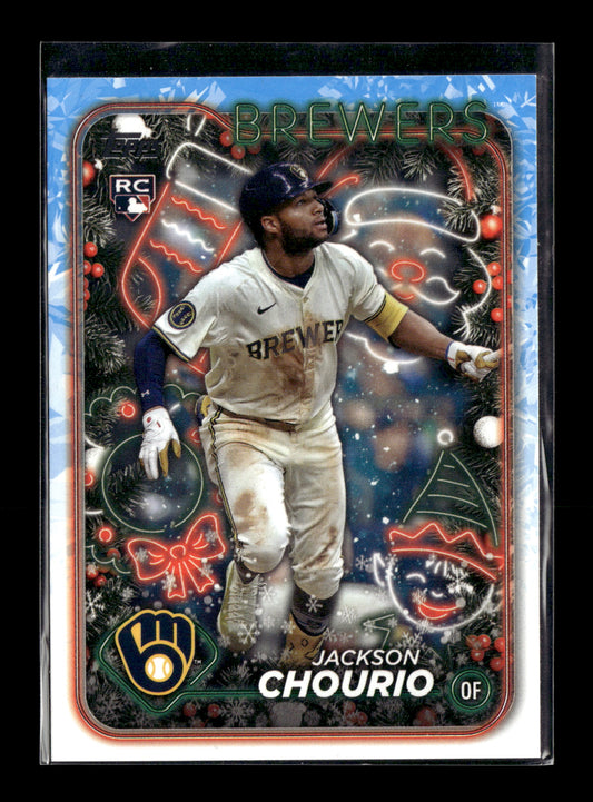 2024 Topps Holiday Jackson Chourio #H119 Milwaukee Brewers