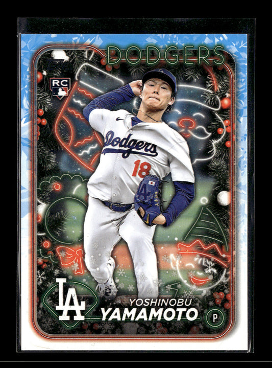2024 Topps Holiday Yoshinobu Yamamoto #H88 Los Angeles Dodgers