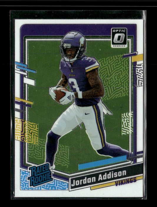 2023 Donruss Optic Jordan Addison #271 Minnesota Vikings