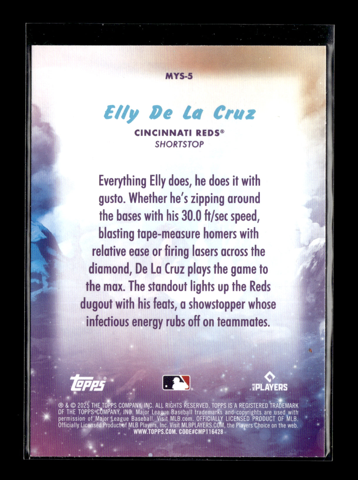 2025 Topps Update Elly De La Cruz #MYS-5 Mystical Cincinnati Reds