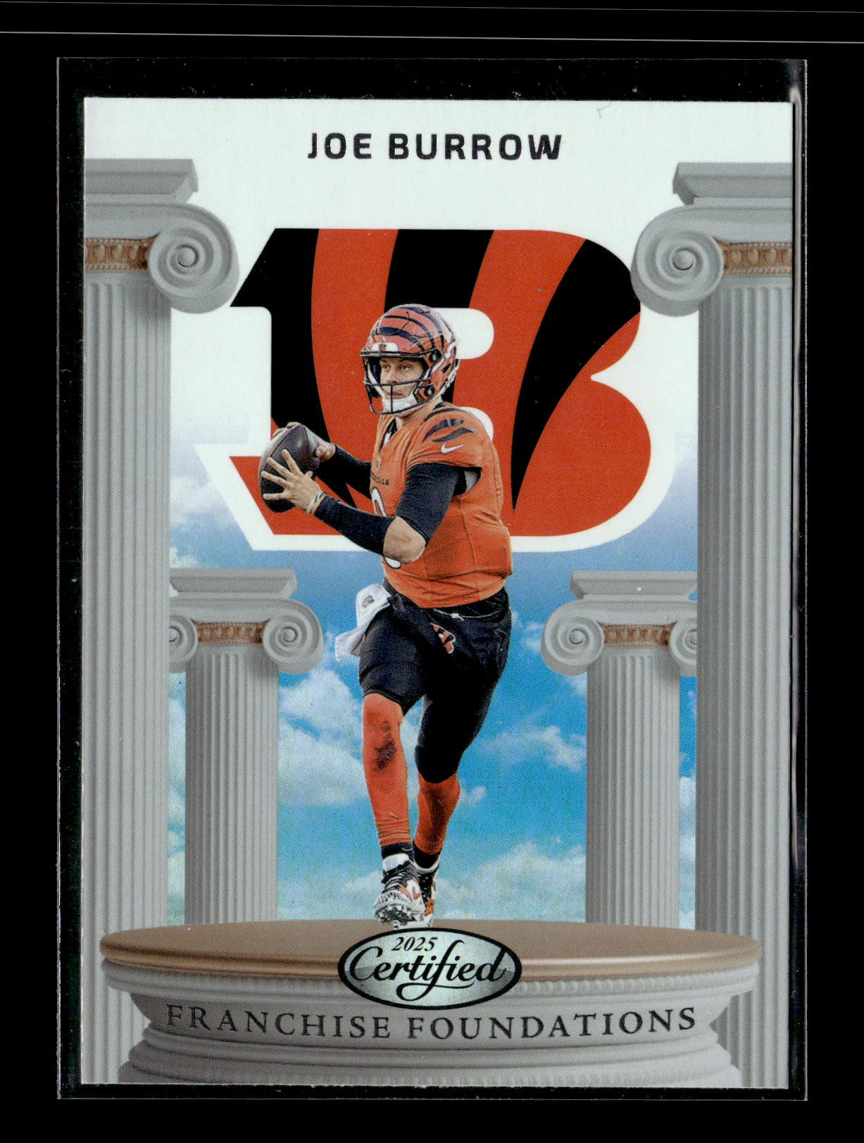 2025 Panini Certified Joe Burrow #FFO-JBW Franchise Foundations Cincinnati Bengals