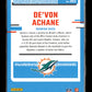 2023 Donruss De'Von Achane #365 Miami Dolphins