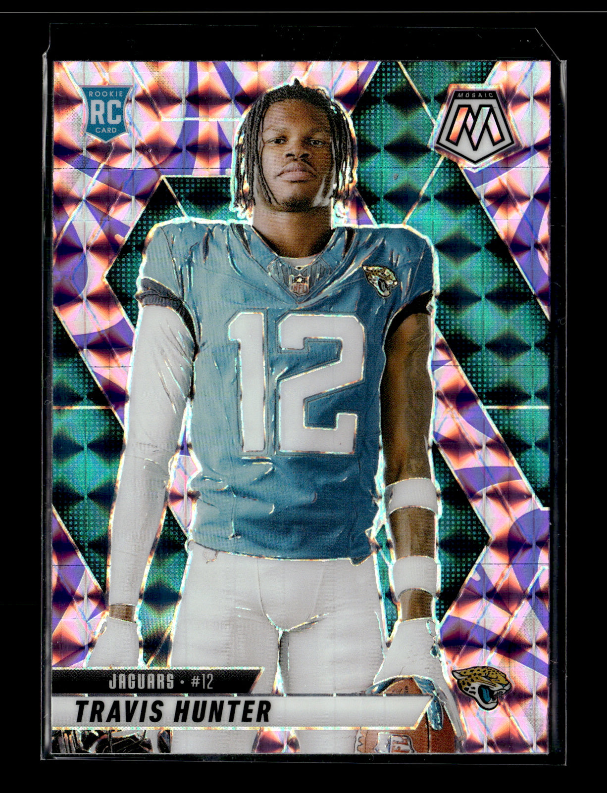 2025 Panini Mosaic Travis Hunter #279 Mosaic Reactive Purple Jacksonville Jaguars