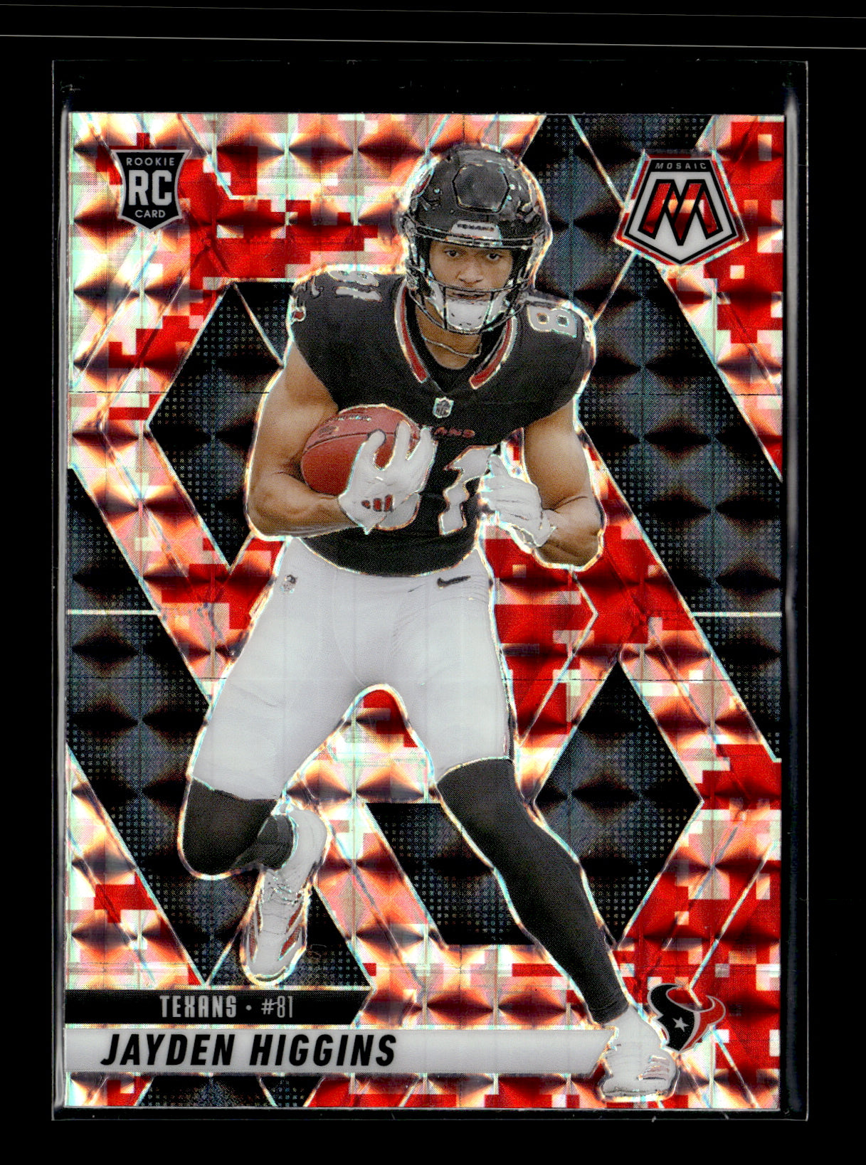 2025 Panini Mosaic Jayden Higgins #346 Mosaic Camo Pink Houston Texans