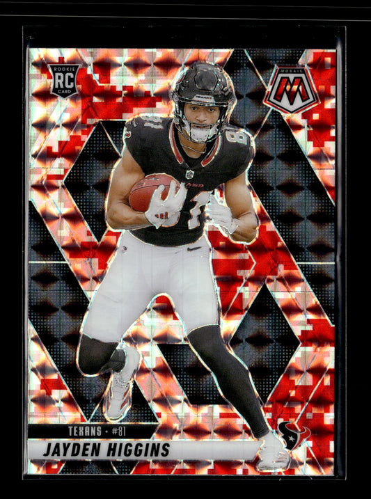 2025 Panini Mosaic Jayden Higgins #346 Mosaic Camo Pink Houston Texans