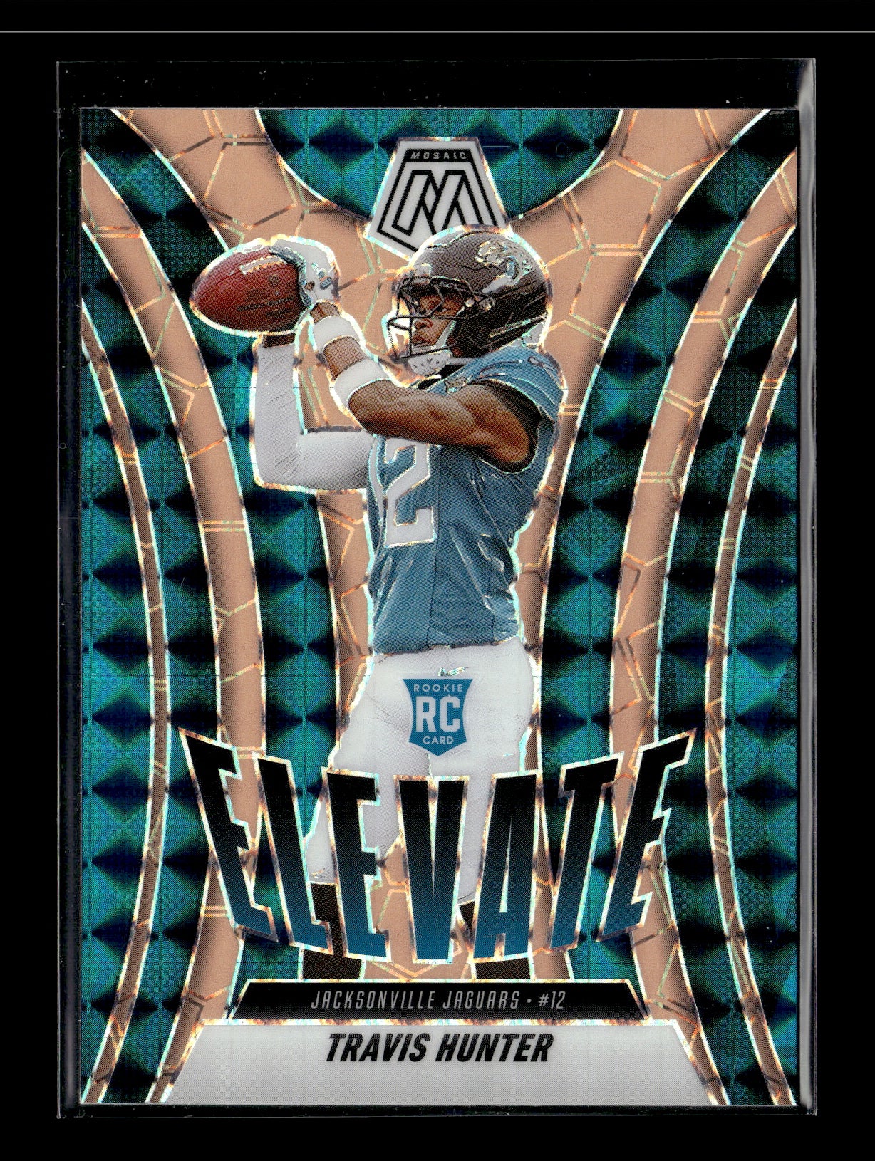 2025 Panini Mosaic Travis Hunter #1 Elevate Mosaic Orange Fluorescent Jacksonville Jaguars