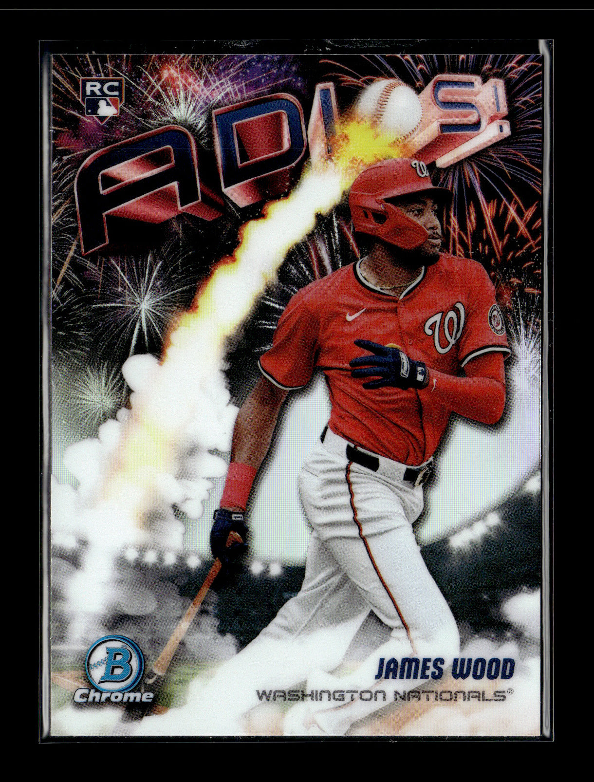2025 Bowman Chrome James Wood #AD-4 Adios Washington Nationals