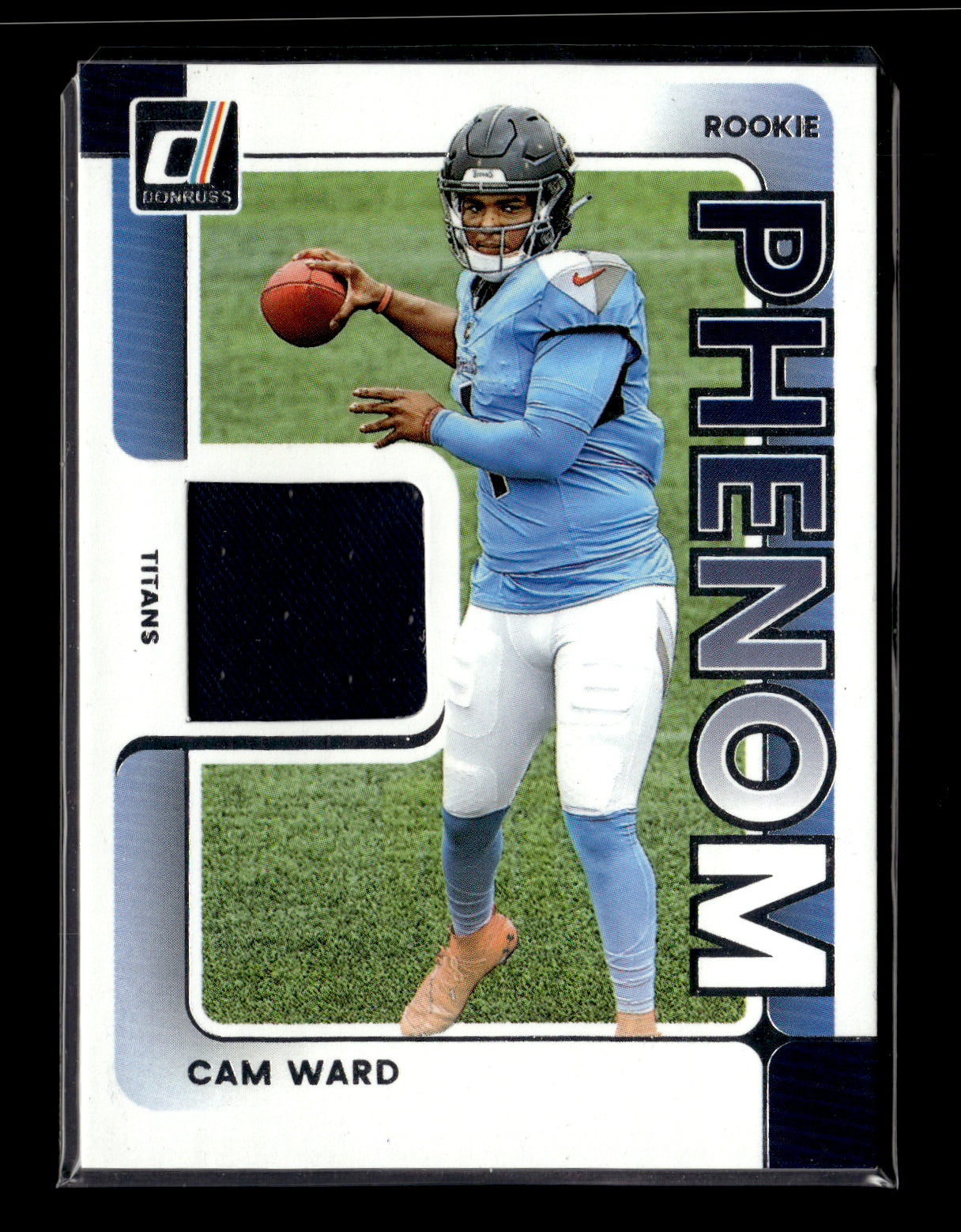 2025 Donruss Cam Ward #RPJ-CWD Rookie Phenom Jerseys Tennessee Titans