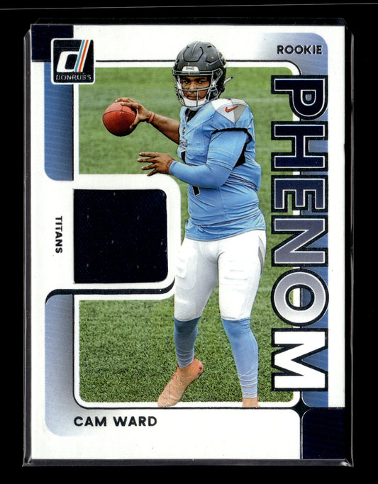 2025 Donruss Cam Ward #RPJ-CWD Rookie Phenom Jerseys Tennessee Titans