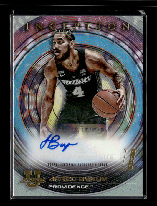 2022-23 Bowman University Inception Jared Bynum #BIA-JB Base Autographs Providence Friars