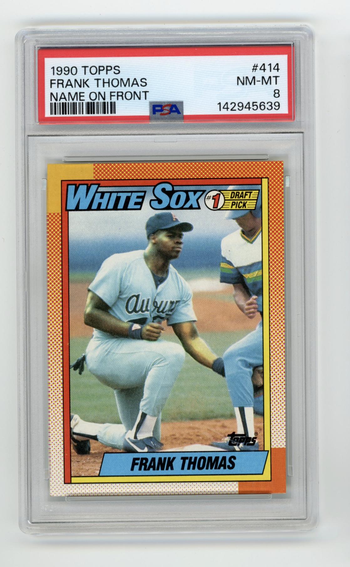 1990 Topps Frank Thomas #414 PSA 8 Chicago White Sox