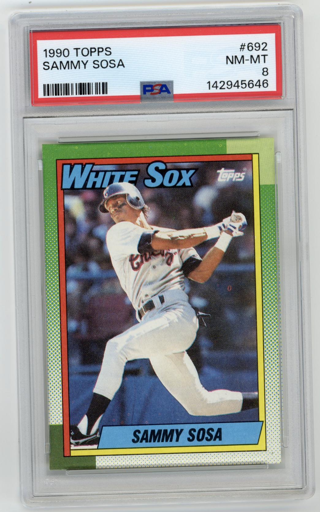 1990 Topps Sammy Sosa #692 PSA 8 Chicago White Sox