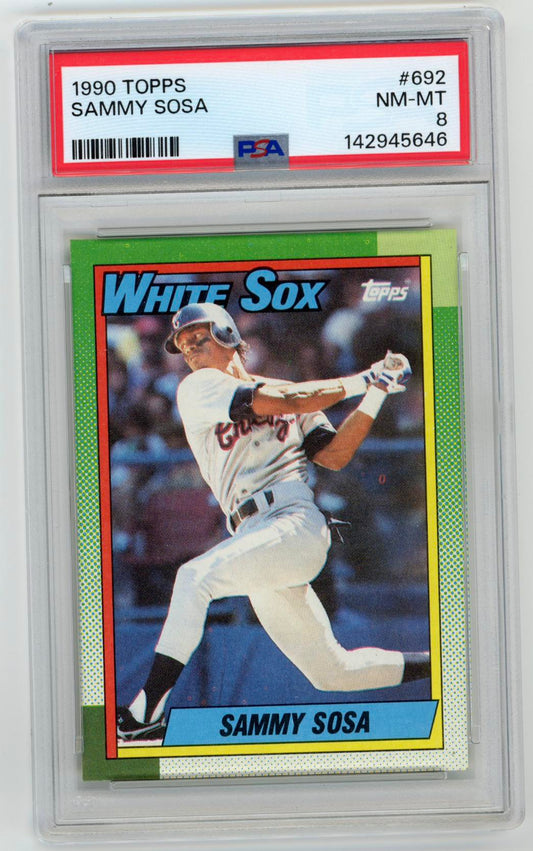 1990 Topps Sammy Sosa #692 PSA 8 Chicago White Sox