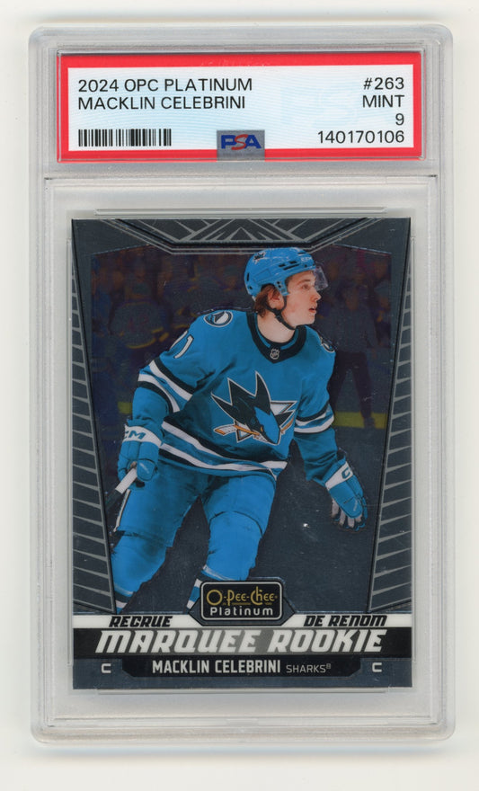 2024-25 O-Pee-Chee Platinum Macklin Celebrini #263 San Jose Sharks
