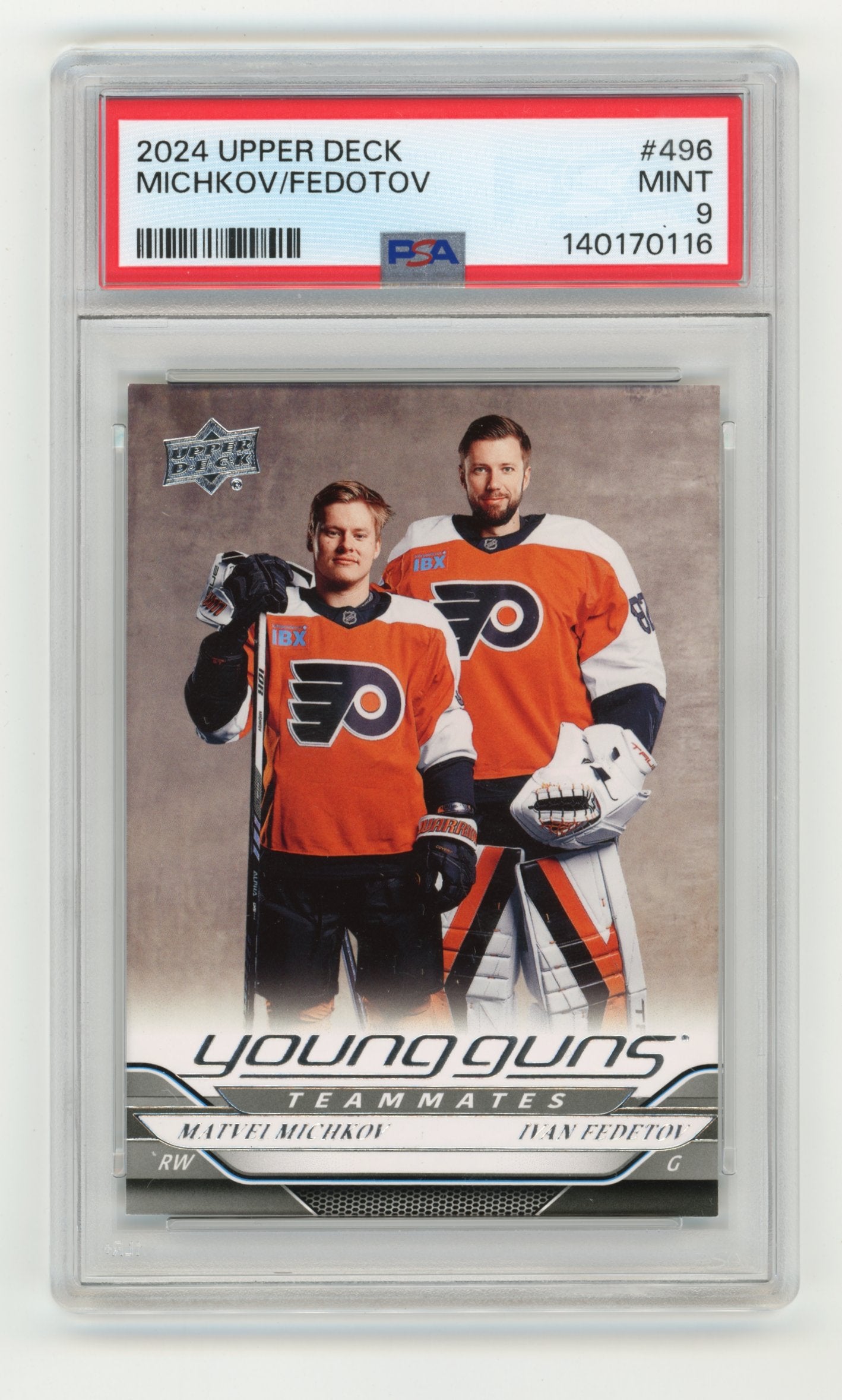 2024-25 Upper Deck Matvei Michkov / Ivan Fedotov #496 Silver Foil Philadelphia Flyers