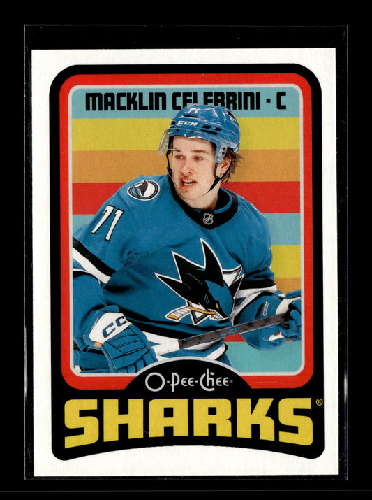 2024-25 O-Pee-Chee Macklin Celebrini #NNO Retro Blank Back San Jose Sharks