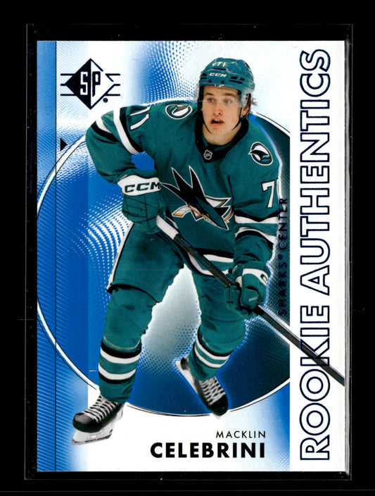 2024-25 SP Macklin Celebrini #135 Blue San Jose Sharks