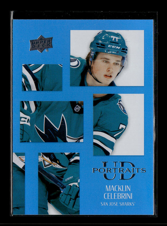 2024-25 Upper Deck Macklin Celebrini #P37 UD Portraits San Jose Sharks