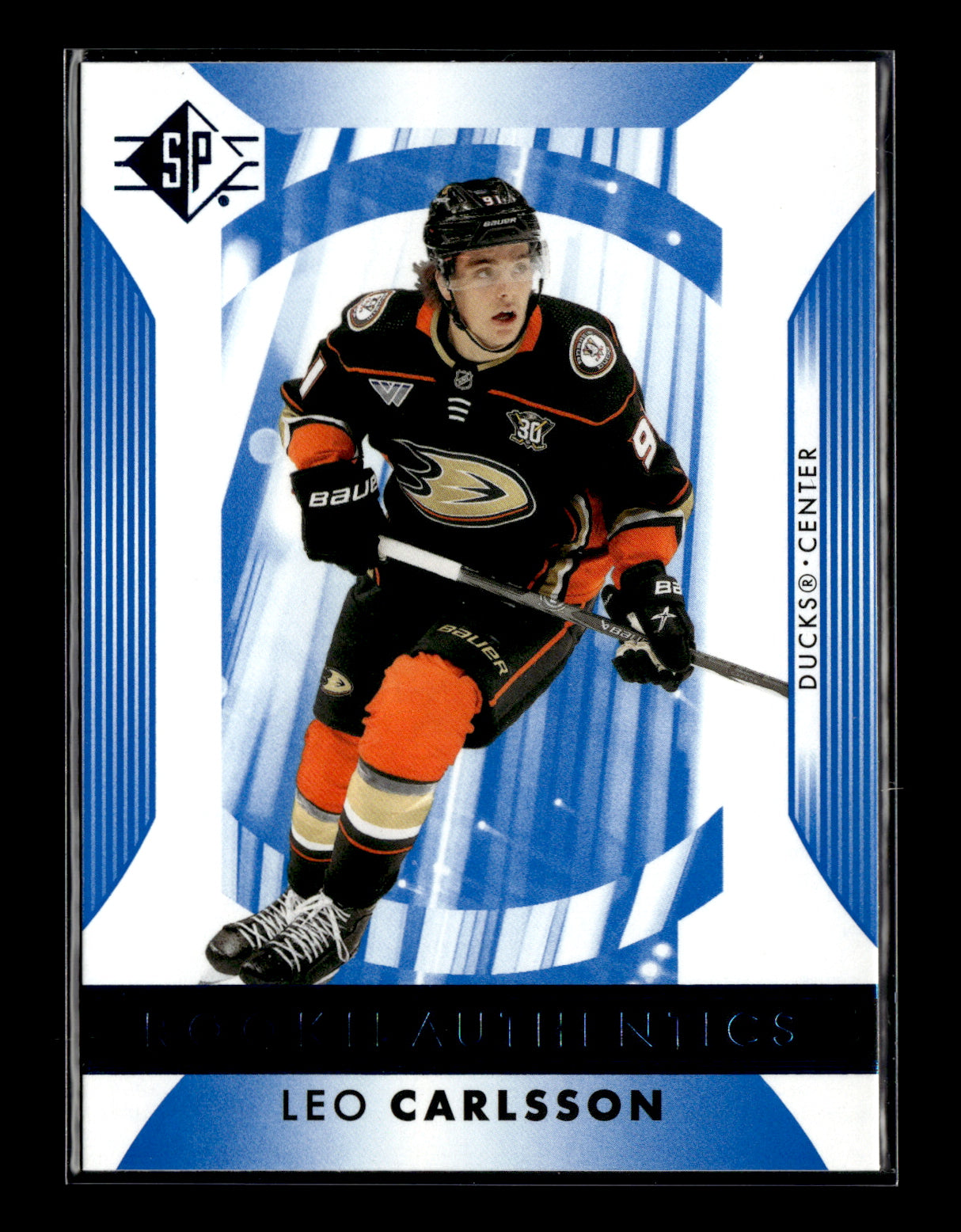 2023-24 SP Leo Carlsson #115 Blue Anaheim Ducks