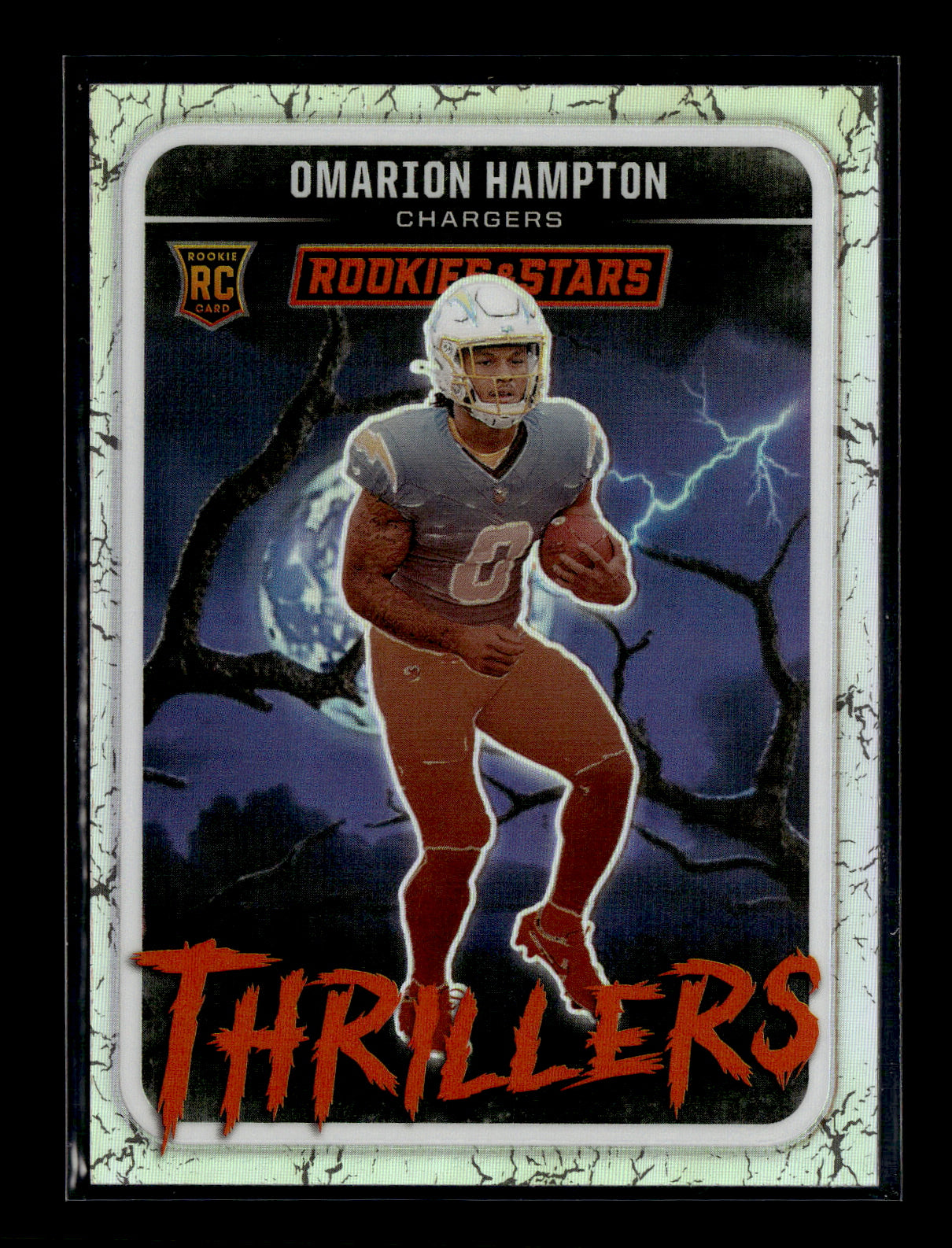 2025 Panini Rookies & Stars Omarion Hampton #17 Thrillers Silver Los Angeles Chargers