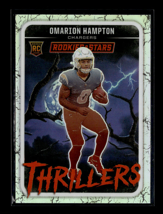 2025 Panini Rookies & Stars Omarion Hampton #17 Thrillers Silver Los Angeles Chargers