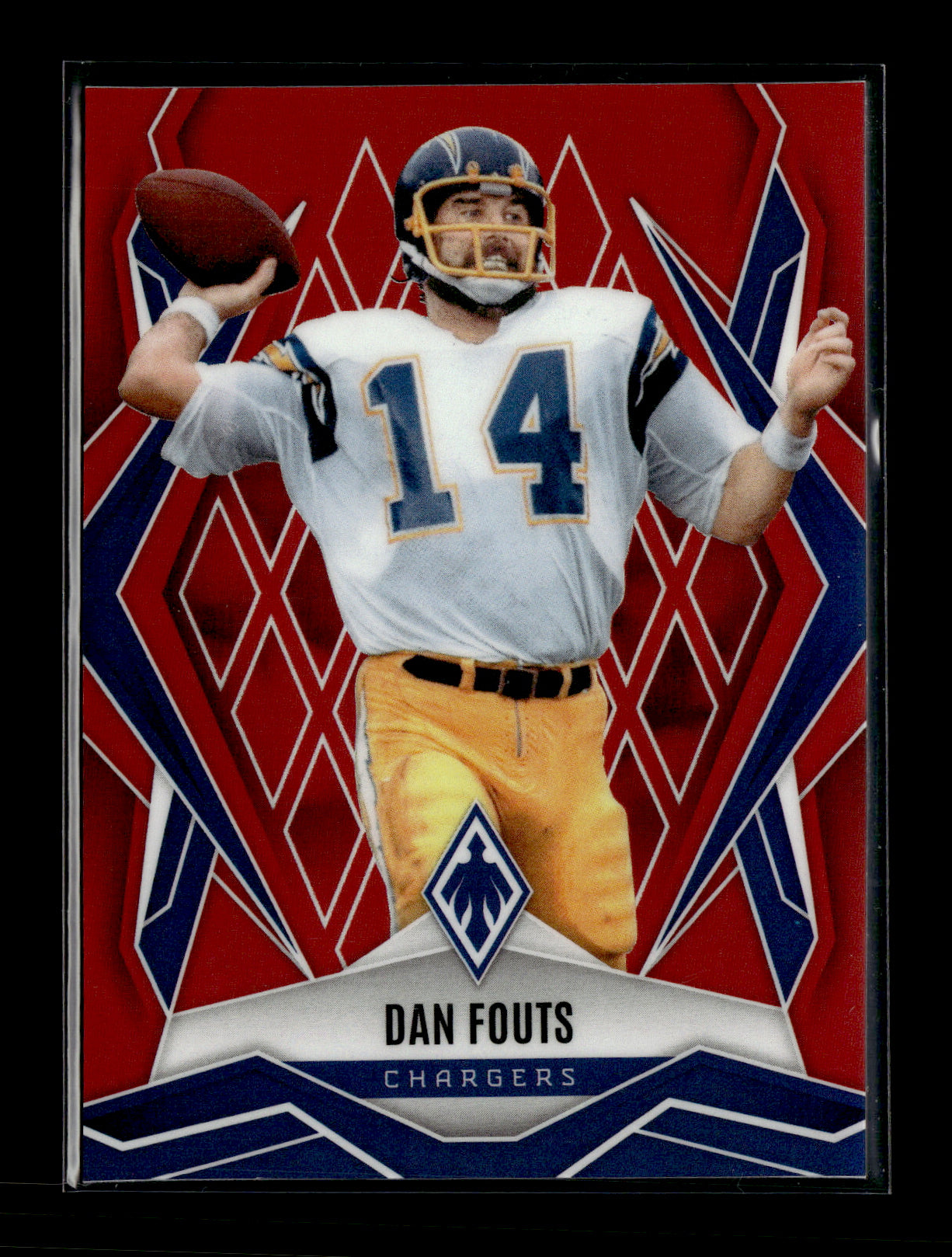 2025 Panini Phoenix Dan Fouts #18 Red Prizm #/99 San Diego Chargers