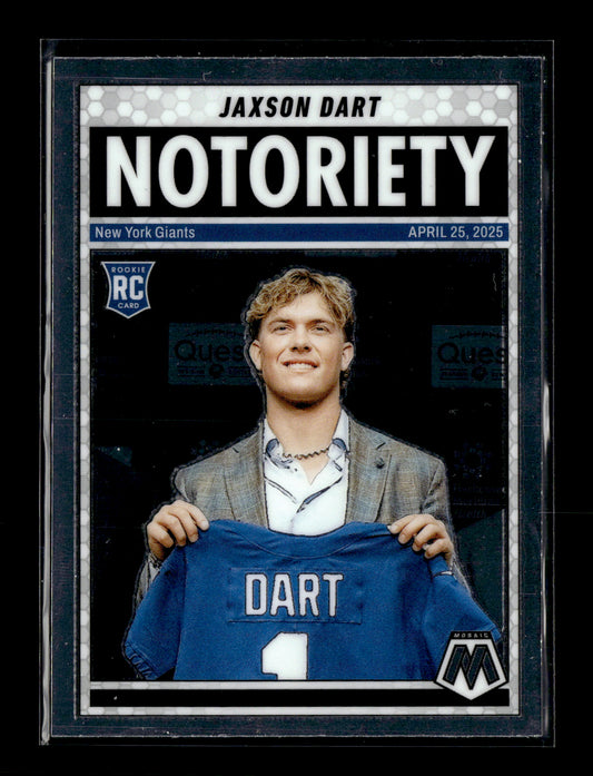 2025 Panini Mosaic Jaxson Dart #11 Notoriety New York Giants