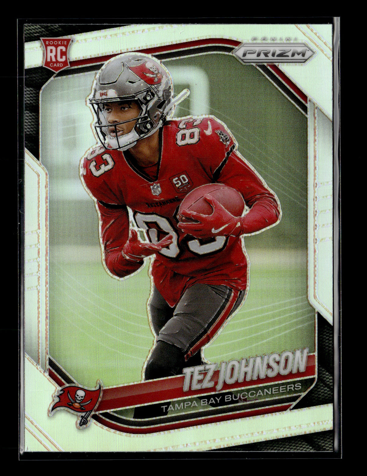 2025 Panini Prizm Tez Johnson #381 Silver Tampa Bay Buccaneers