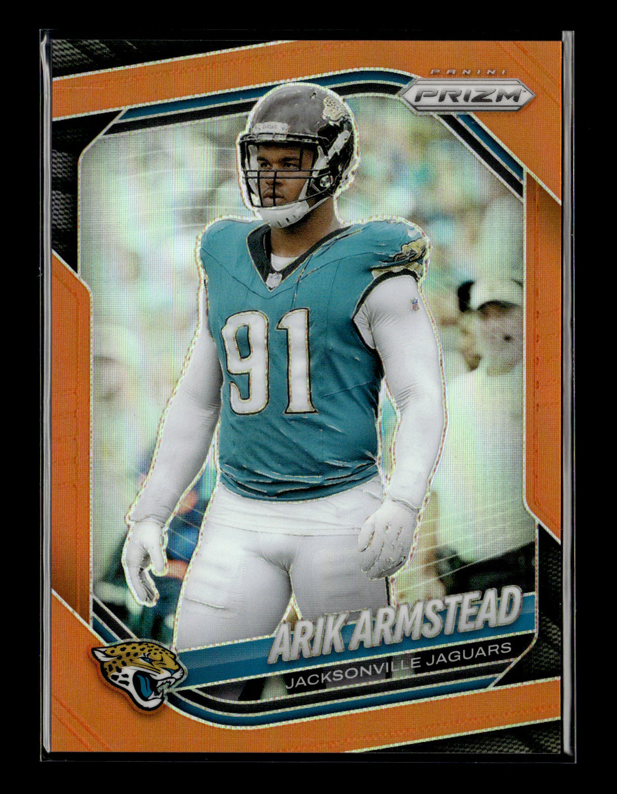 2025 Panini Prizm Arik Armstead #85 Orange #/249 Jacksonville Jaguars