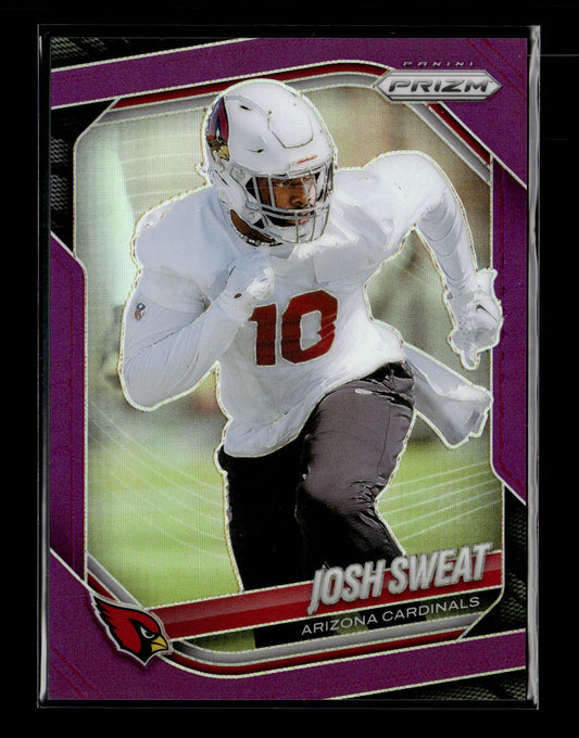 2025 Panini Prizm Josh Sweat #4 Purple #/125 Arizona Cardinals