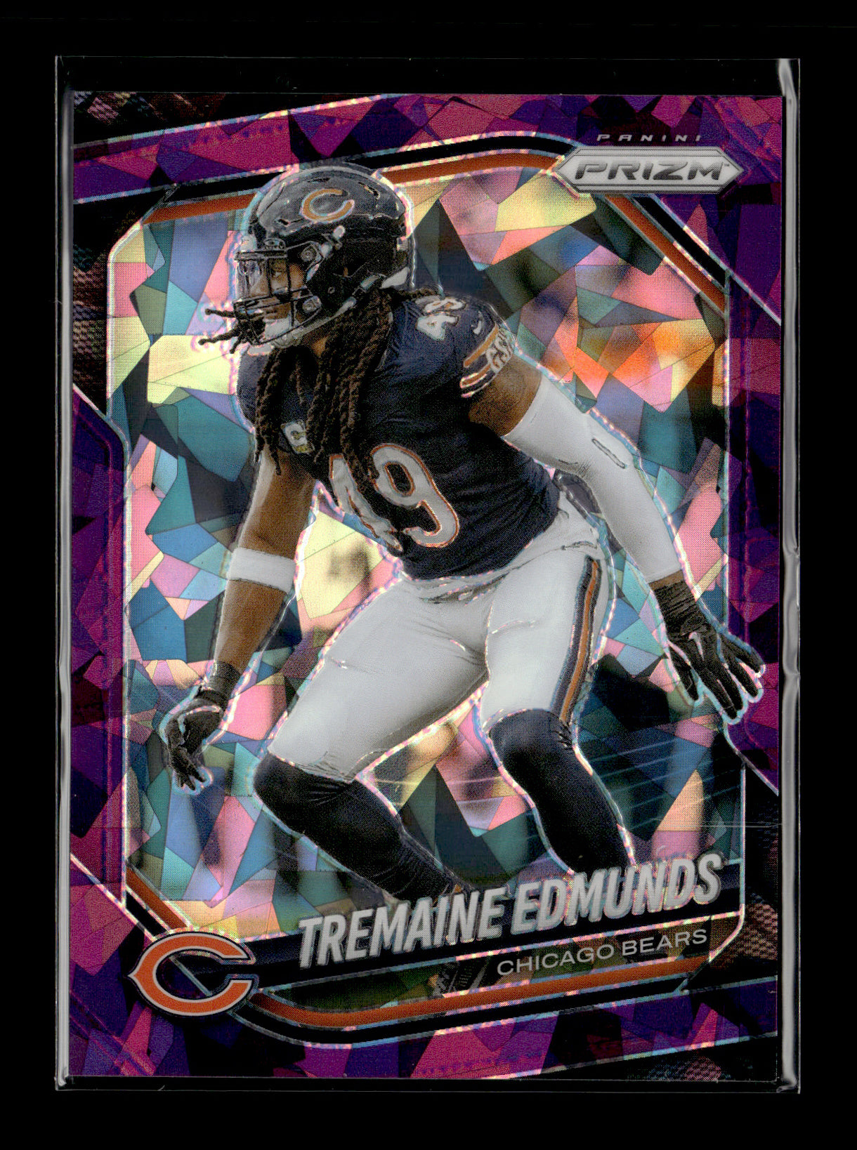 2025 Panini Prizm Tremaine Edmunds #245 Purple Ice #/225 Chicago Bears
