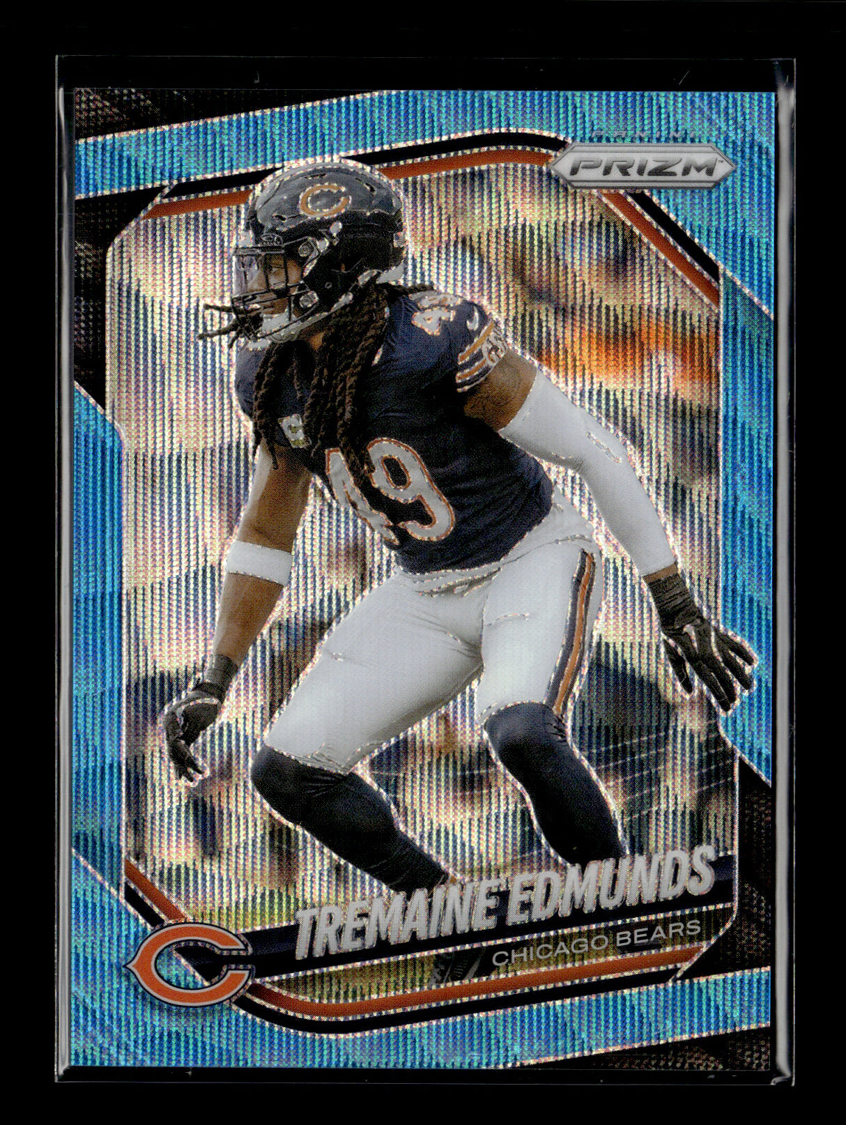 2025 Panini Prizm Tremaine Edmunds #245 Blue Wave #/230 Chicago Bears