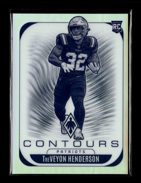 2025 Panini Phoenix TreVeyon Henderson #22 Contours New England Patriots