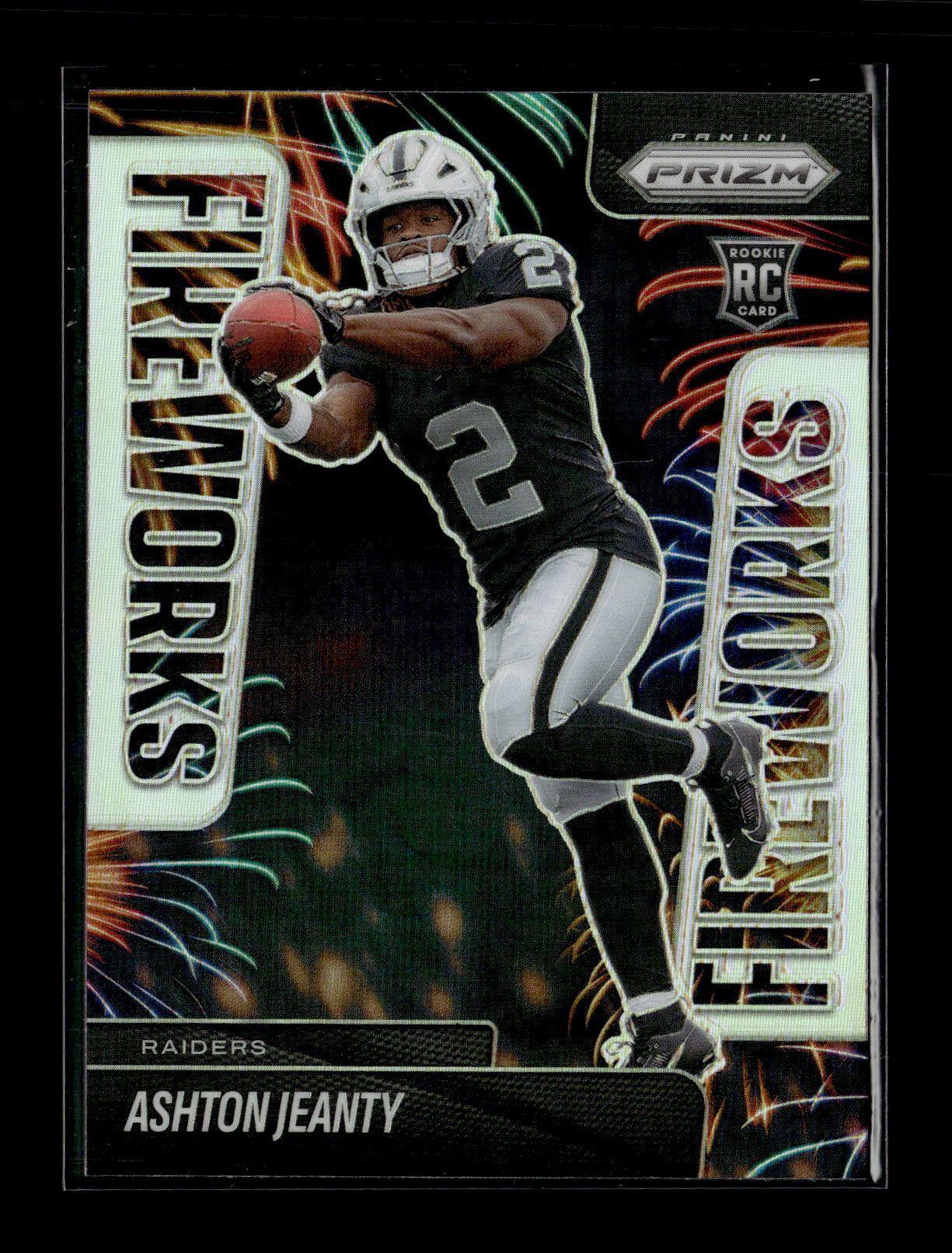 2025 Panini Prizm Ashton Jeanty #10 Fireworks Las Vegas Raiders