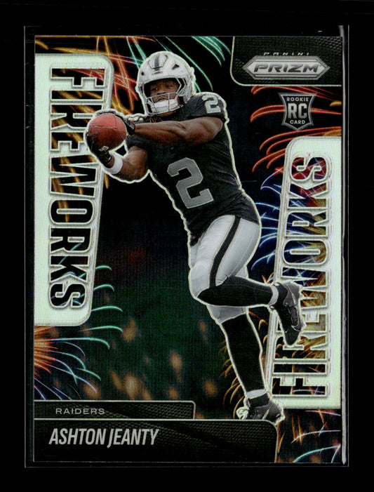 2025 Panini Prizm Ashton Jeanty #10 Fireworks Las Vegas Raiders