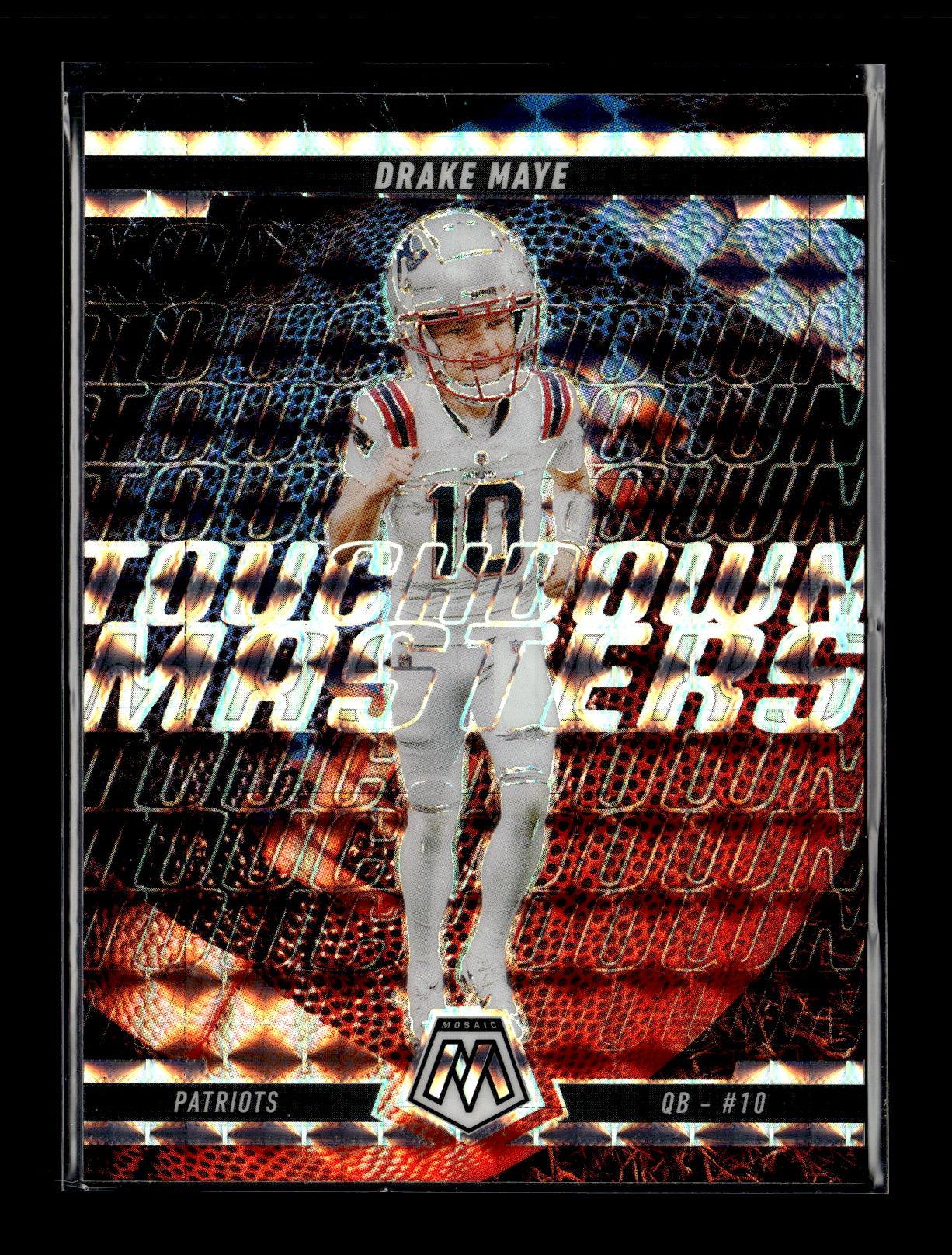 2025 Panini Mosaic Drake Maye #9 Touchdown Masters Mosaic New England Patriots