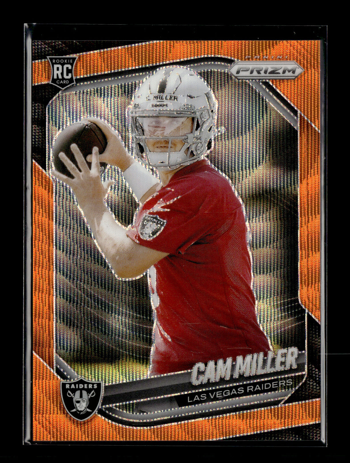 2025 Panini Prizm Cam Miller #362 Orange Wave #/65 Las Vegas Raiders