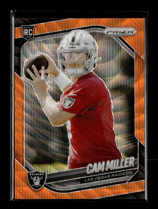 2025 Panini Prizm Cam Miller #362 Orange Wave #/65 Las Vegas Raiders
