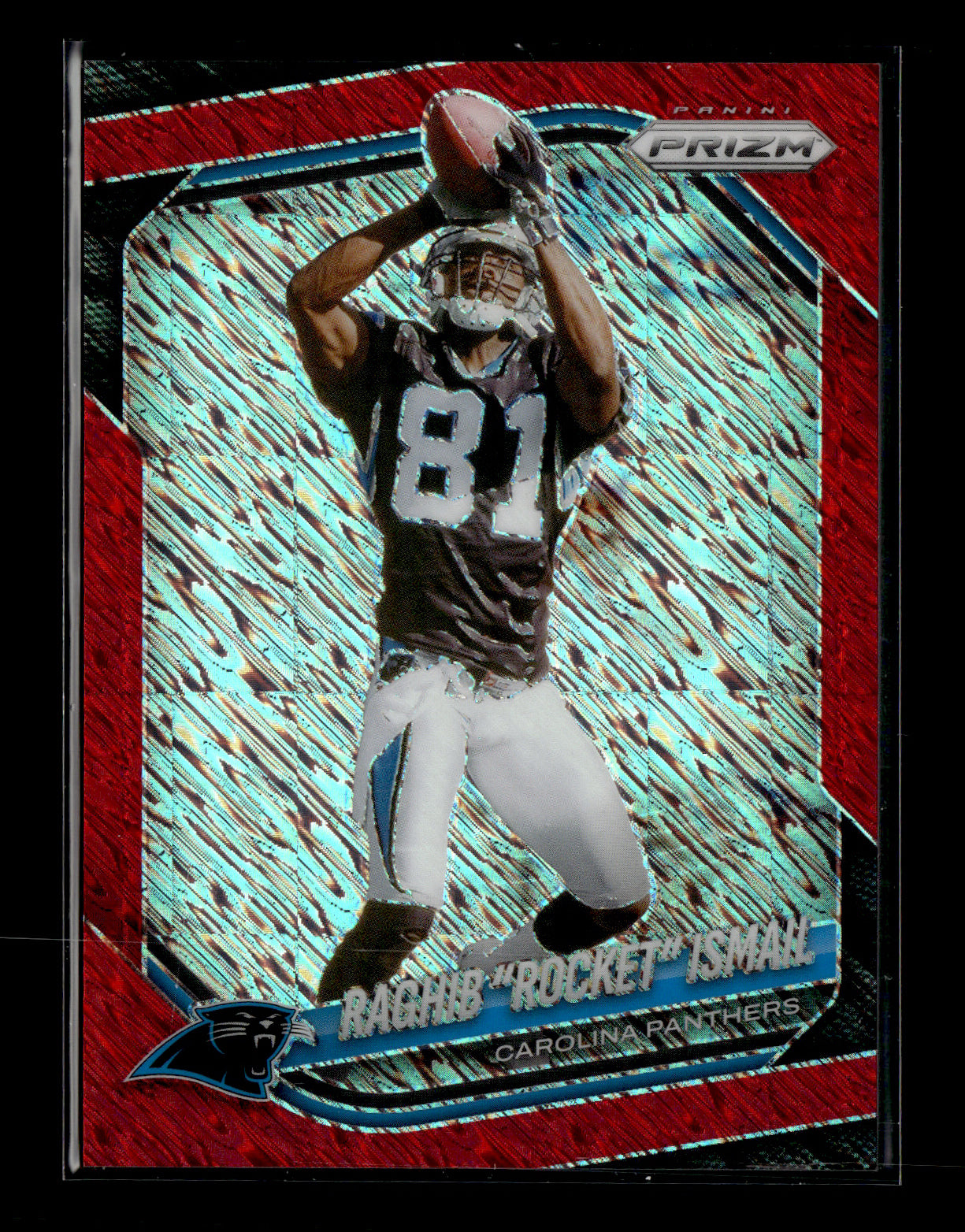 2025 Panini Prizm Raghib "Rocket" Ismail #86 Red Shimmer #/49 Carolina Panthers