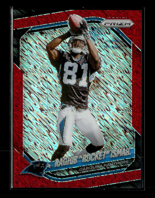 2025 Panini Prizm Raghib "Rocket" Ismail #86 Red Shimmer #/49 Carolina Panthers