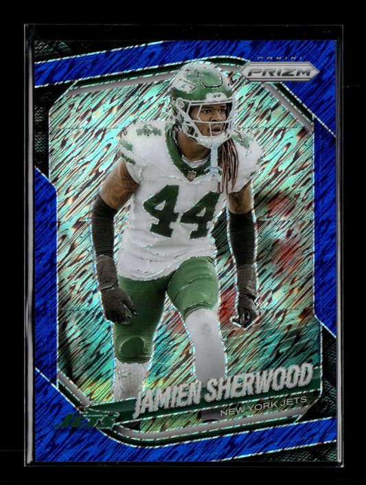 2025 Panini Prizm Jamien Sherwood #221 Blue Shimmer #/35 New York Jets