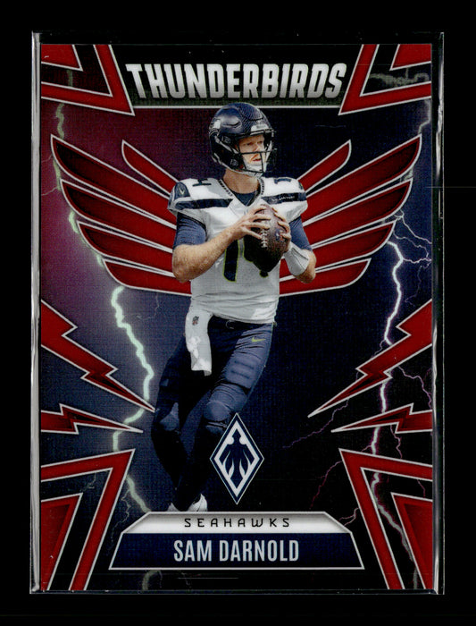 2025 Panini Phoenix Sam Darnold #45 Thunderbirds Red Prizm #/249 Seattle Seahawks