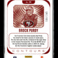 2025 Panini Phoenix Brock Purdy #28 Contours Red Prizm #/249 San Francisco 49ers
