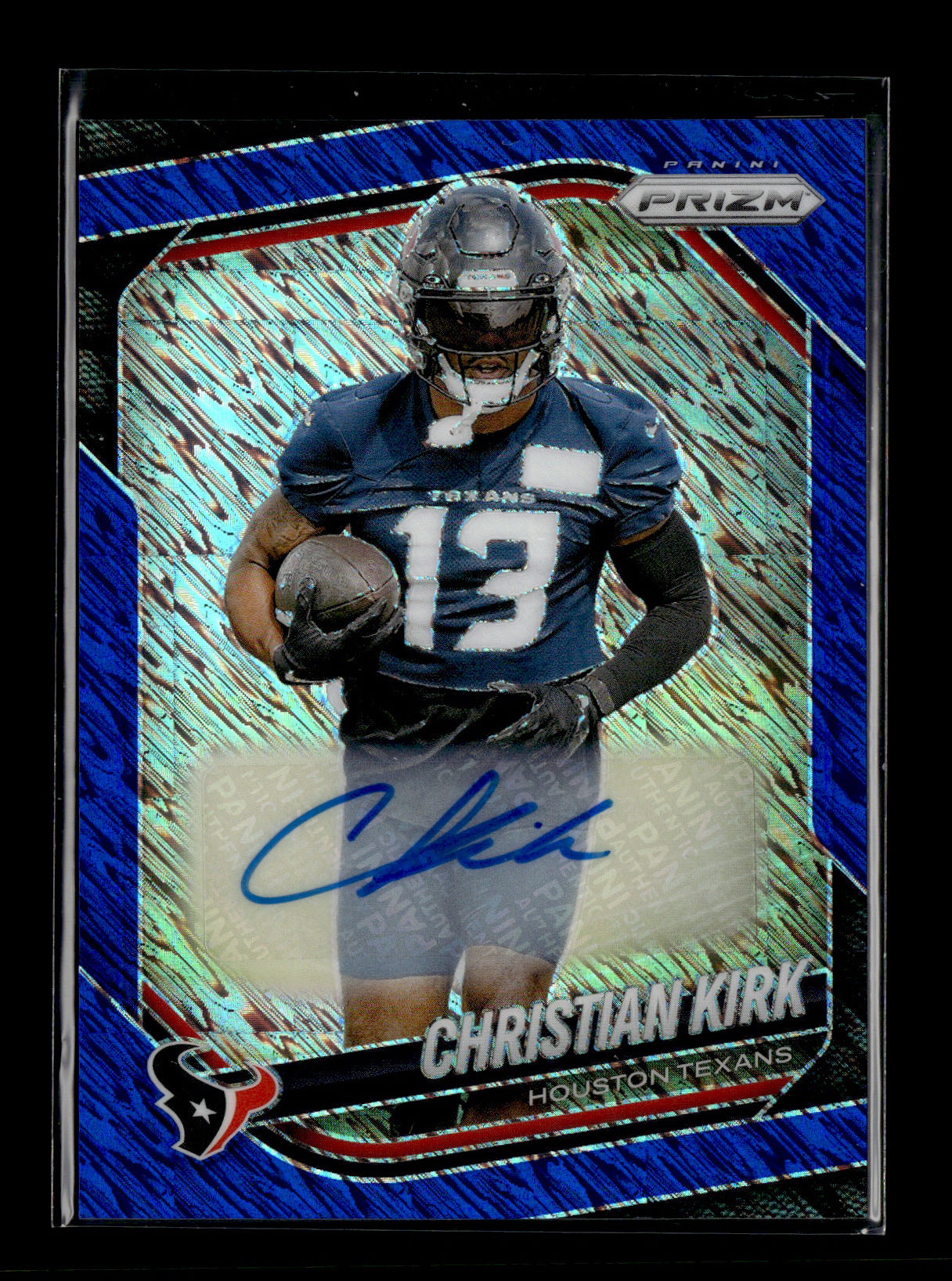 2025 Panini Prizm Christian Kirk #3 Blue Shimmer #/35 Houston Texans