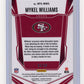 2025 Panini Phoenix Mykel Williams #RPS-MWS RPS Rookie Patch Autographs Red Prizm #/99 San Francisco 49ers