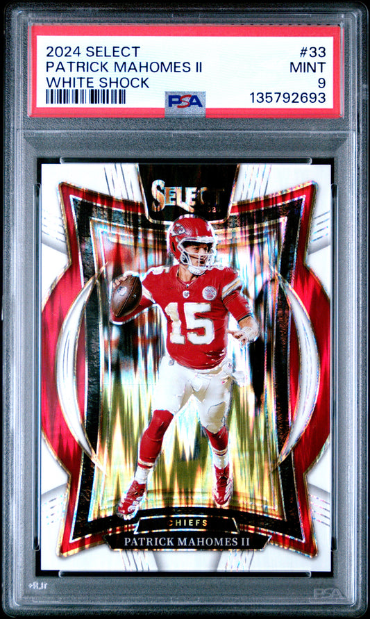 2024 Panini Select Patrick Mahomes Ii #33 White Shock PSA 9
