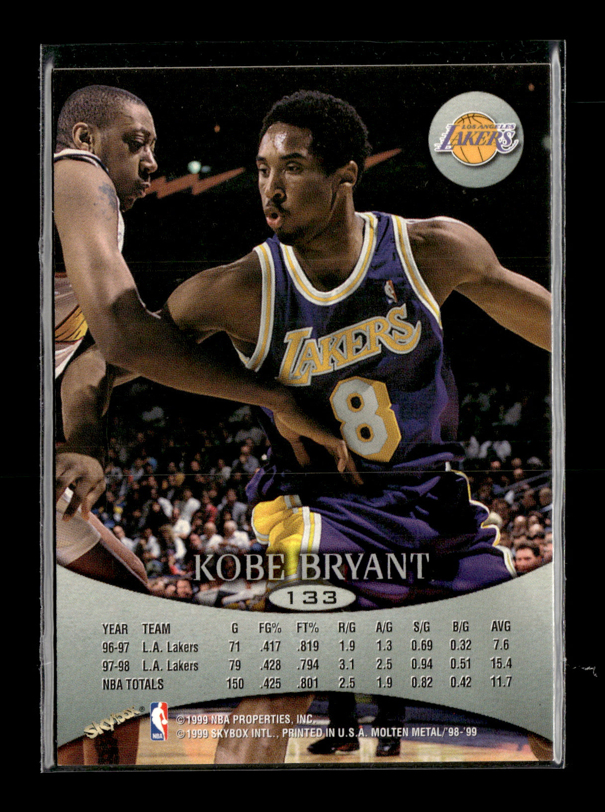 1998-99 SkyBox Molten Metal Kobe Bryant #133 Los Angeles Lakers