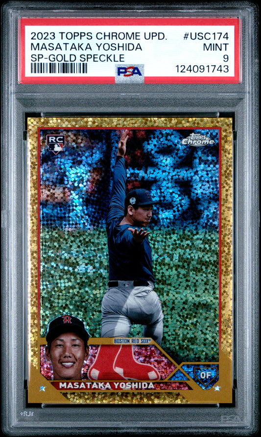 2023 Topps Chrome Update Masataka Yoshida #USC174 Sp-Gold Speckle PSA 9 Boston Red Sox