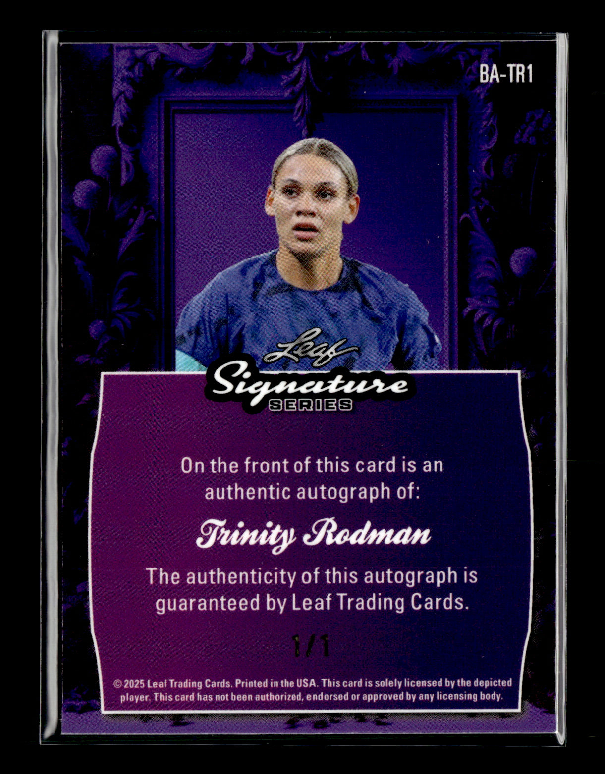 2025 Leaf Signature Series - Base Auto Lava Red Trinity Rodman #BA-TR1 Washington Spirit