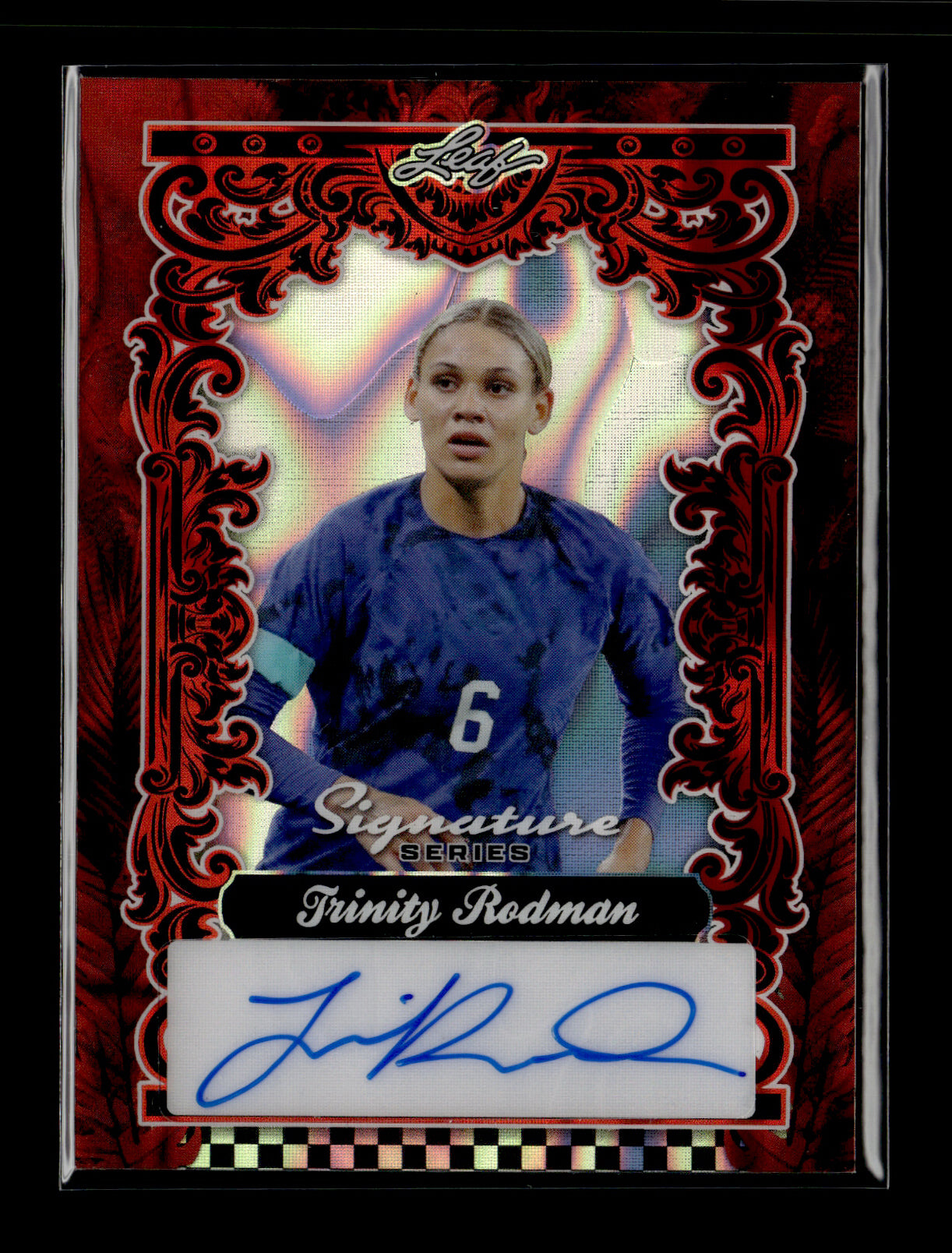 2025 Leaf Signature Series - Base Auto Lava Red Trinity Rodman #BA-TR1 Washington Spirit